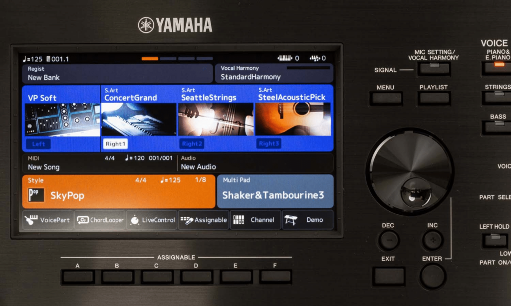 touchscreen Yamaha PSR-SX900