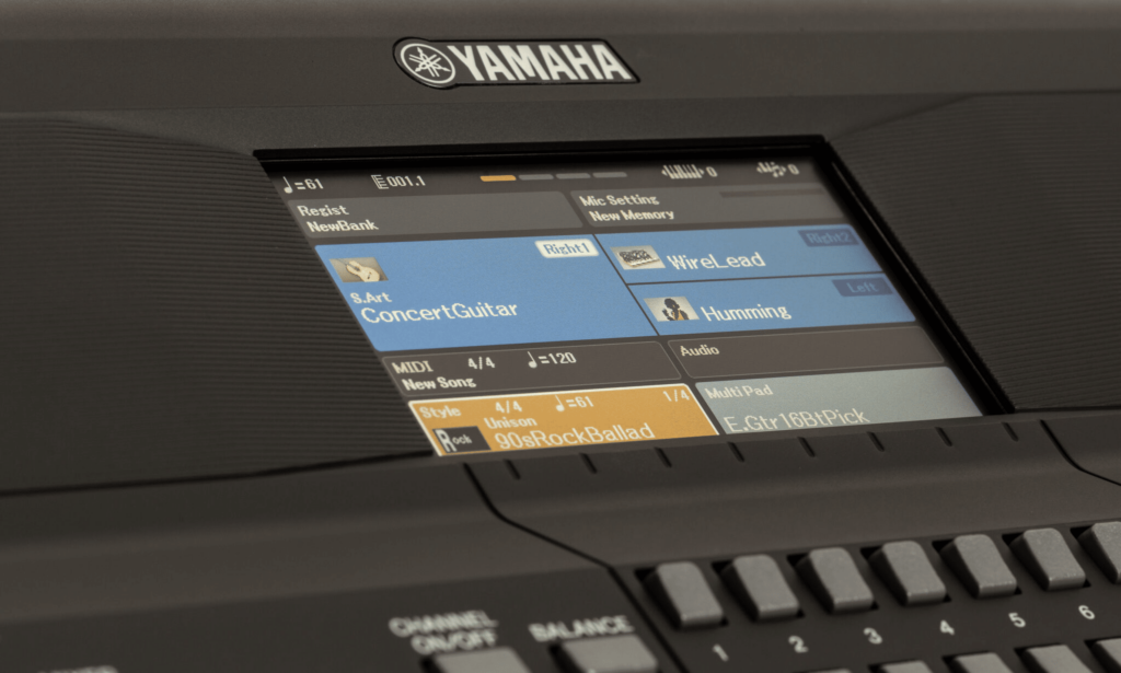 bedieningspaneel Yamaha PSR-SX600