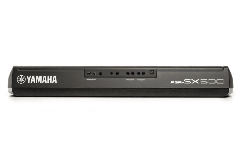 Yamaha PSR-SX600 aansluitingen